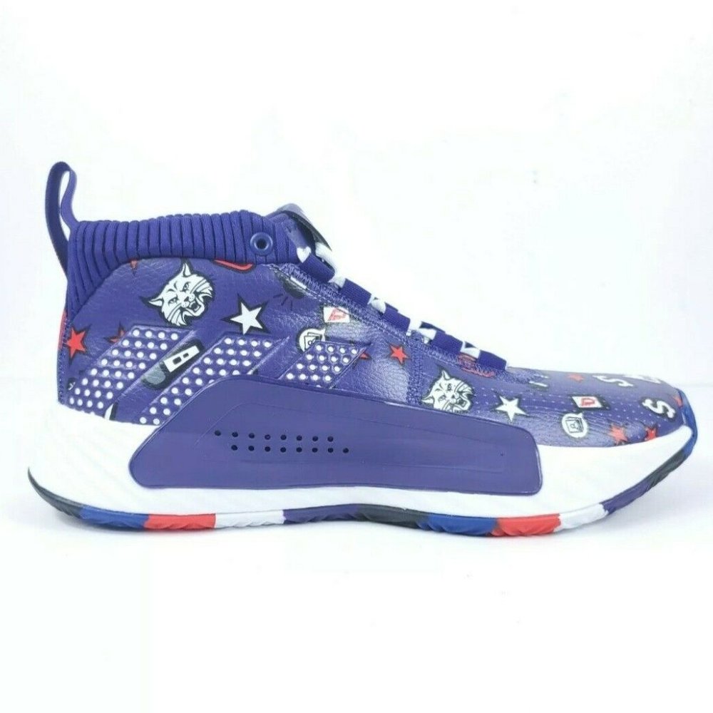Adidas DAME 5 Basketball Shoes Purple LE Print - Picture 11 of 12